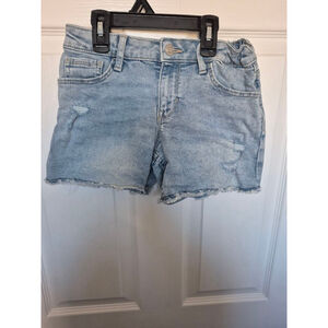 Girls GAP Light Blue Denim Stretch Midi Shorts Size 10